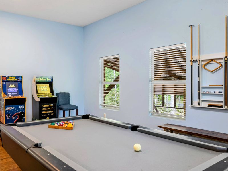 Game Time, Anytime – Whether it's 8-ball or high score chasing, this space brings the fun indoors.