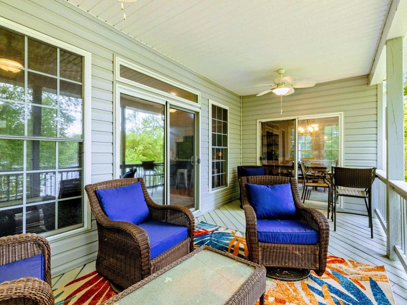 The Conversation Continues Out Here – Step outside and keep the laughter going in this breezy extension of the living space.