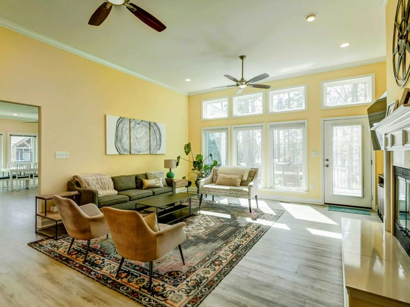 Where Everyone Comes Together – This open, sunlit living space invites conversation, connection, and all-day comfort.