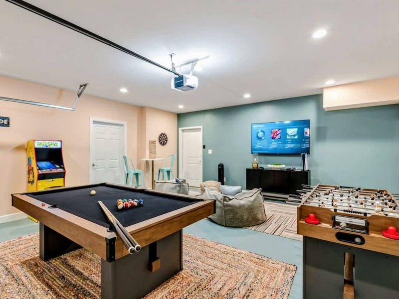 Game Night Headquarters – Pool, foosball, and screen time in one place, made for easy togetherness.