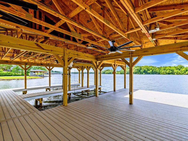 Boat Dock - A refined, airy waterfront perch on the upper level, designed for lingering between adventures.