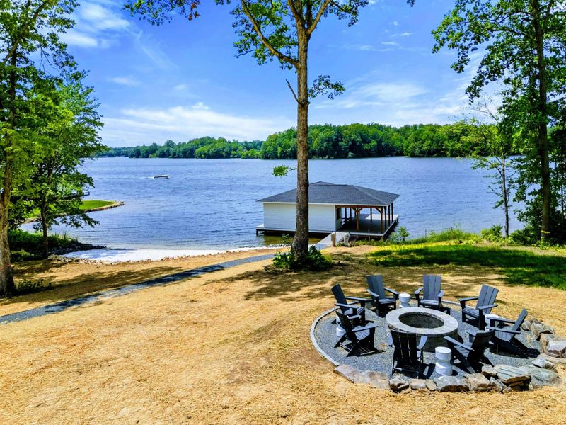 Fire Pit - A quiet cove, open water, and a stone fire pit made for slowing down together as the sun sets.