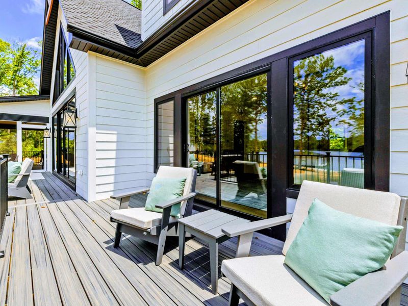 Deck - Slip outside between moments and let the covered lakehouse deck do the rest.