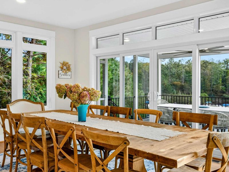 Dine with a view- Enjoy sweeping lake vistas out the back & peaceful forest views to the side, creating a setting of pure serenity. Whether  morning coffee or a family feast, every meal at Blueberry Bay comes with a front-row seat to natures beauty.