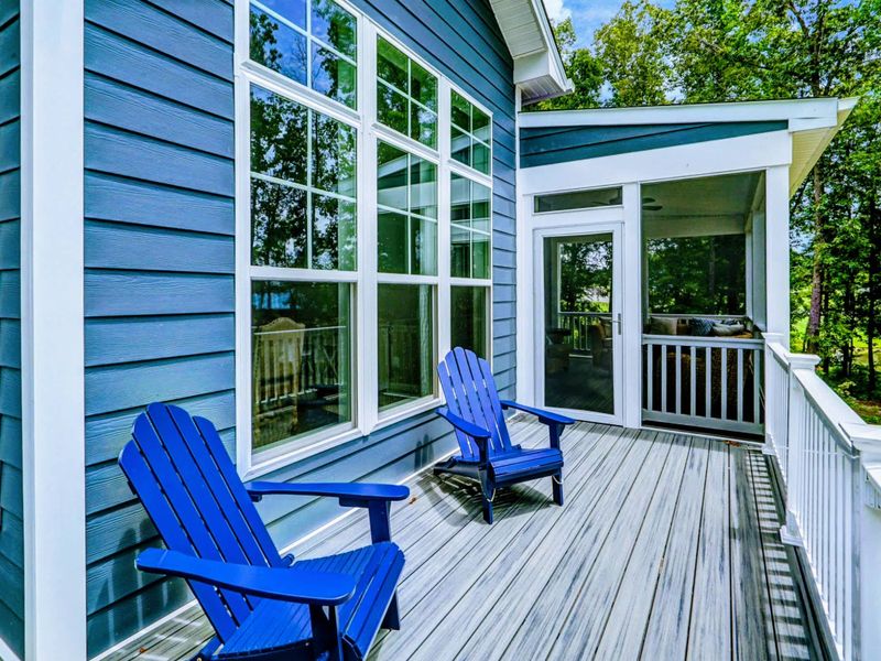 Relax on our lounge chairs and enjoy the water views from our huge new deck!