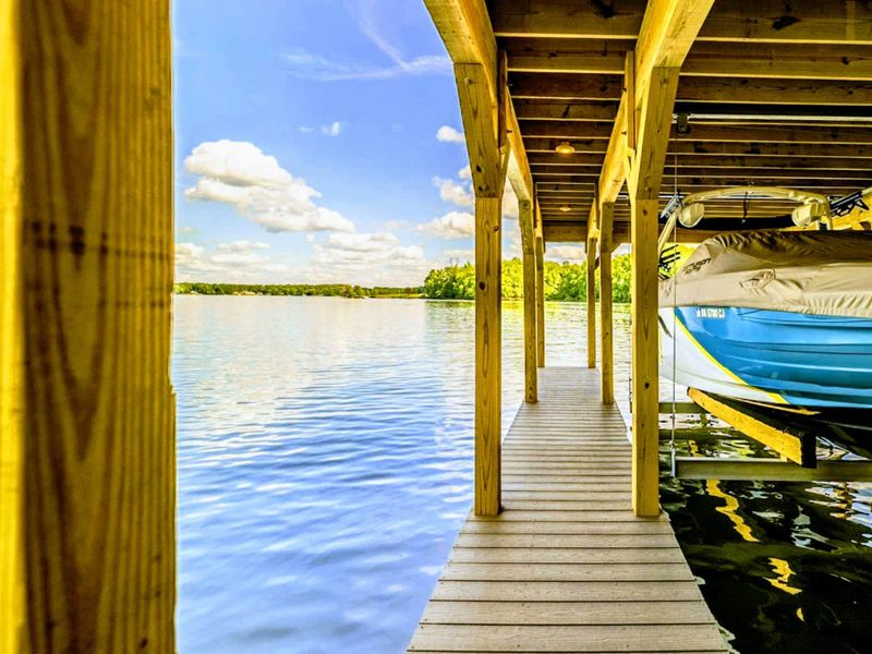Dockside serenity awaits, with direct access to the water for your boating and relaxation pleasures