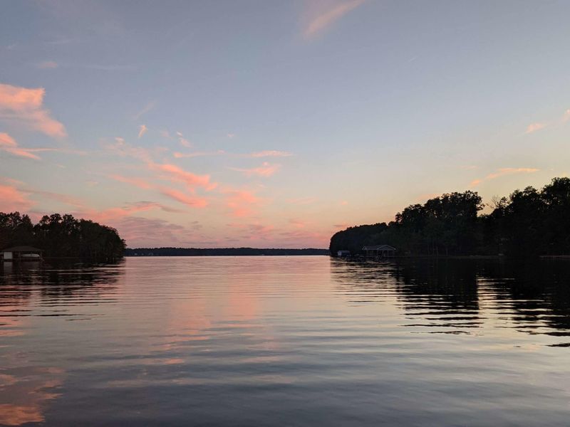 sunset view from boat house