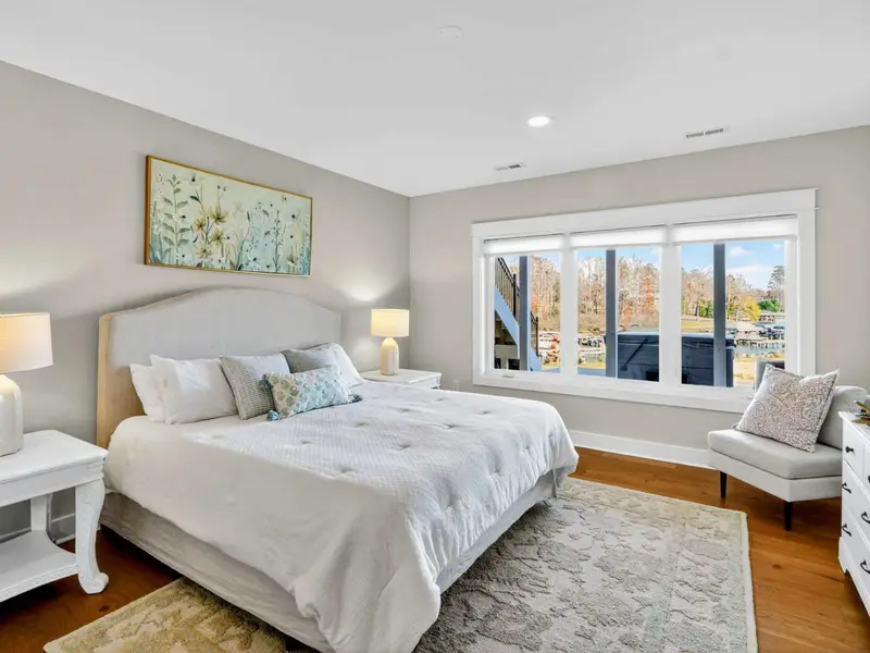 Lower Level King Suite -Our lower level king suites are just as luxurious as our main level and upper level king suites with hardwood flooring, luxury bedding, full baths, plush mattresses, smart tv's, antique charm throughout! Guests will be wowed!