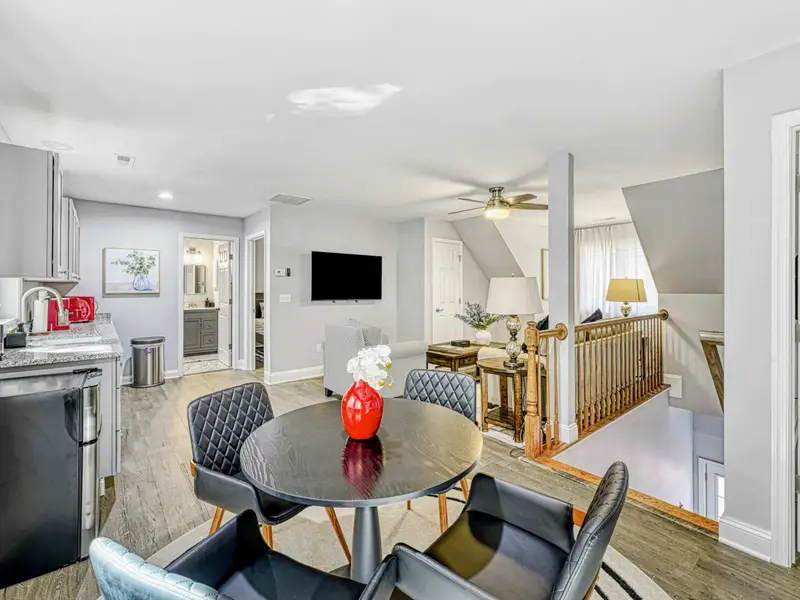 Guest Apartment: Above the 3-car carriage house, this fully finished space offers extra bedrooms for teens, grandparents, or friends who want privacy and comfort—perfect for flexible group stays.