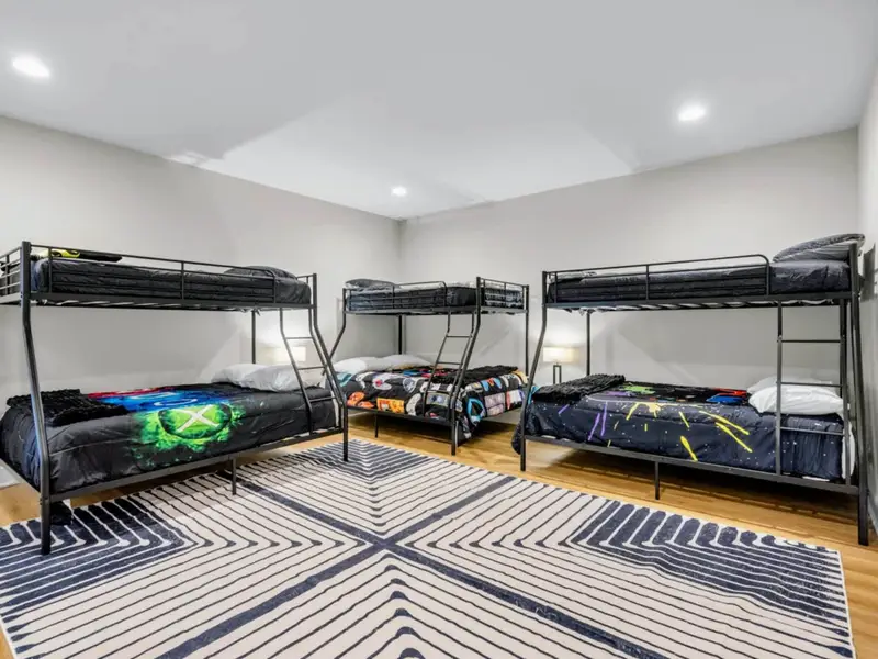 Cozy, Happy Chaos – A fun room where kids settle in fast after big lake days.