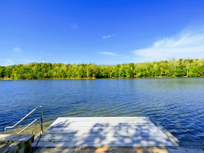 Swim Platform - Private swim dock with ladder offers easy access to the warm side of Lake Anna.