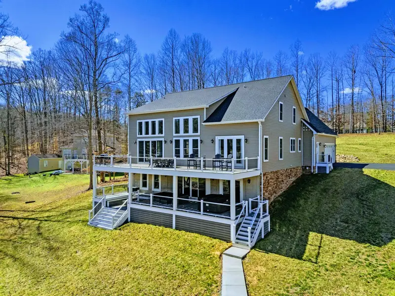 Overhead View - From above, the scale of the home and its tiered deck system comes into focus.