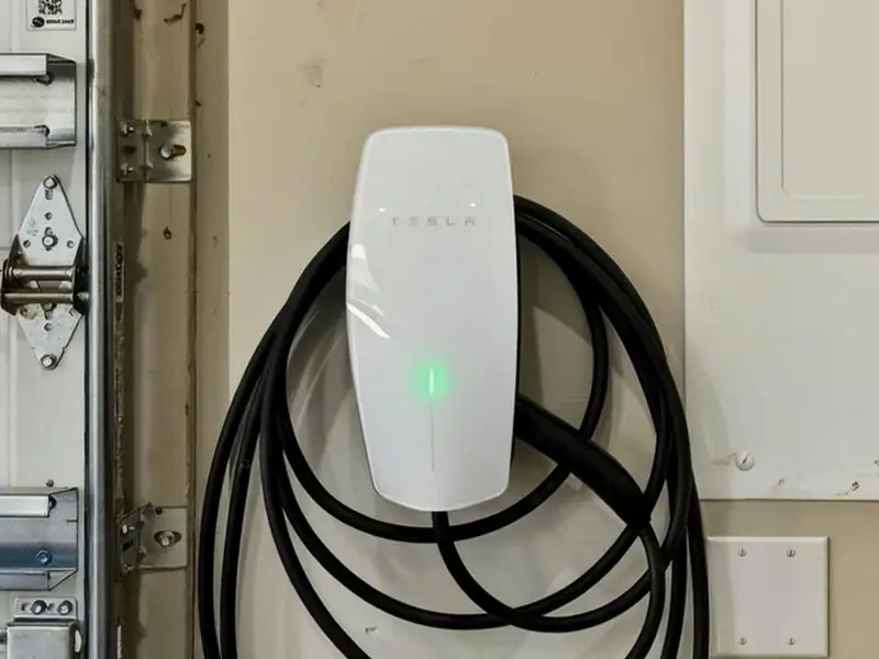 EV Charger - A Tesla Wall Connector in the garage for guests who drive electric.