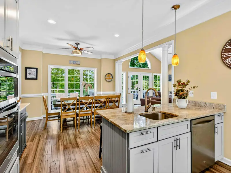 Open sightlines from the kitchen through to the great room. Cook, host, and never miss a moment.