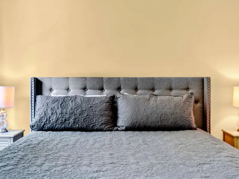 Clean lines and a comfortable king bed. This room keeps it simple and does it well.
