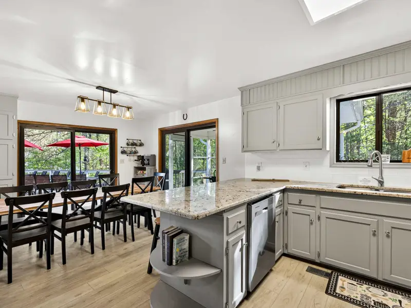 Group Ready: Wide views showing how the kitchen and dining areas work in harmony.