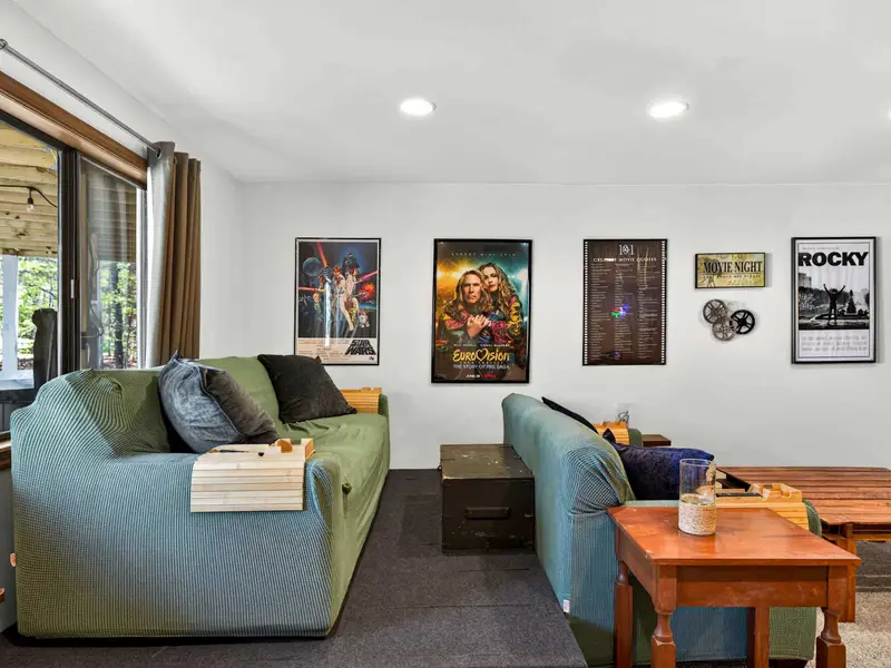 The Lower Hub: This open space connects the family room to the games.