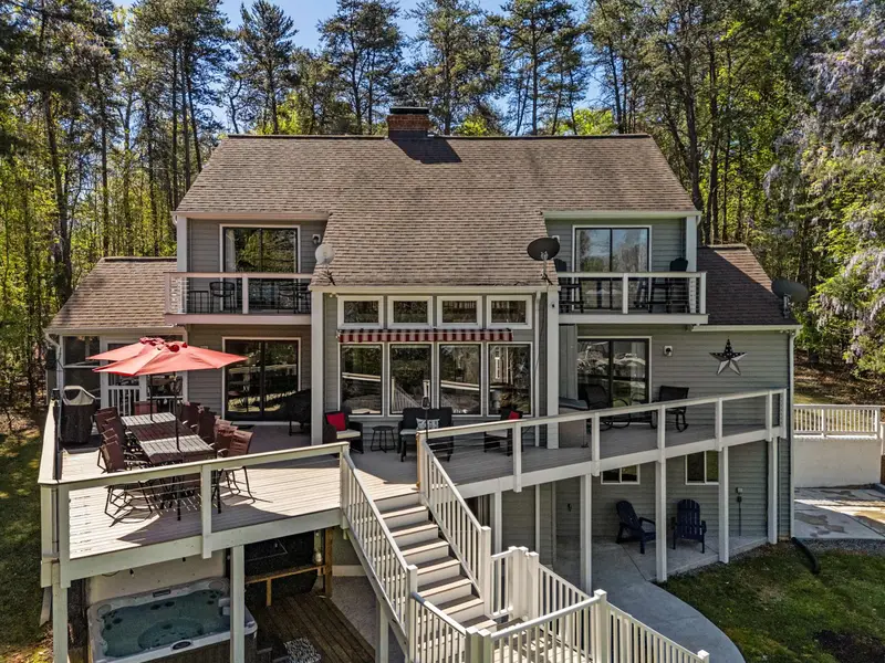 Aerial Backyard: Seeing the transition from home to water.
