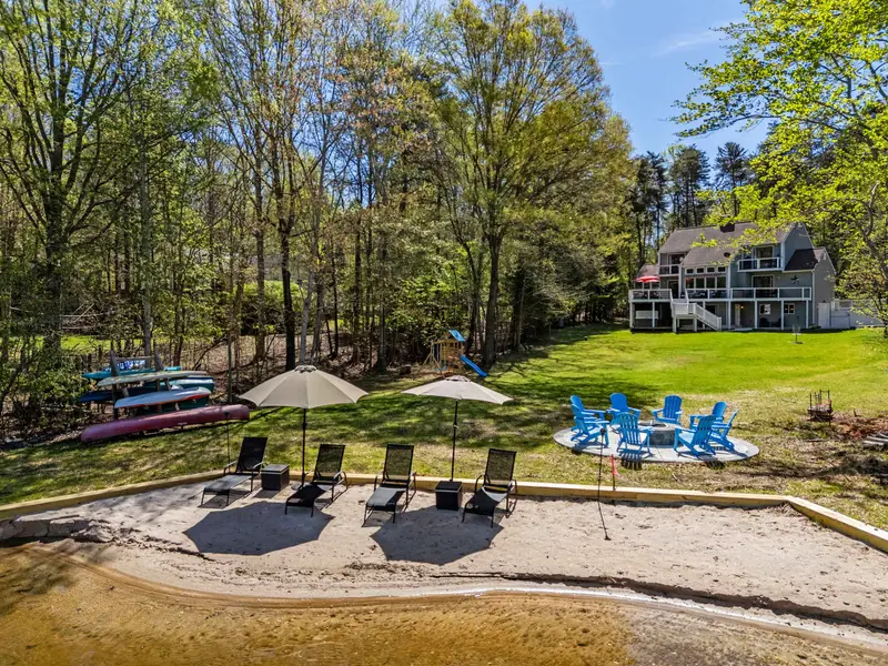 The Cove Community: A look at the neighboring shoreline and calm waters.