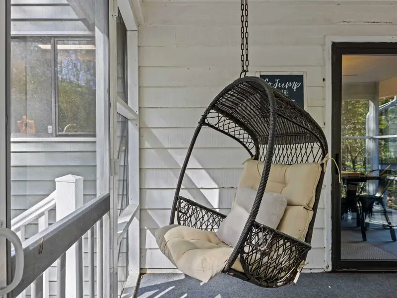 The Egg Chair: The best seat in the house for reading a book in the shade.