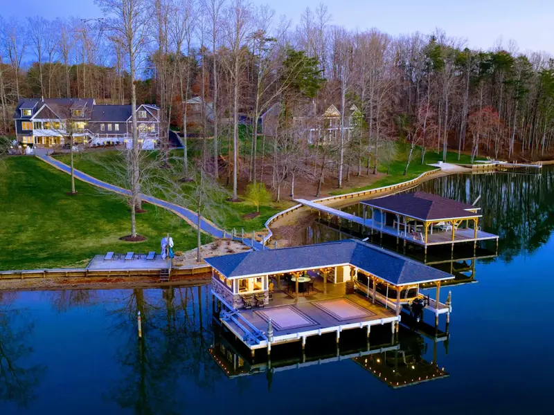 Backyard - The lake takes center stage from this side of the property, a constant view all day.