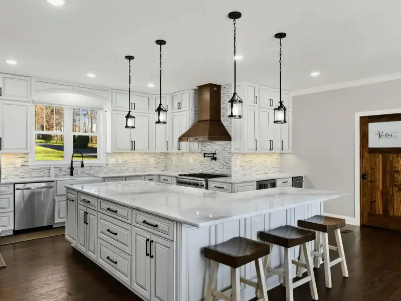Kitchen - Coffee bar and breakfast nook ready for slow mornings before heading out to the lake.