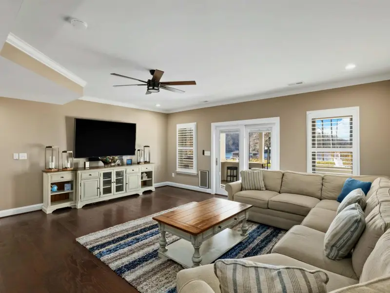 Living Room - A second relaxed lounge for spreading out: extra seating, a TV, and quieter conversation.