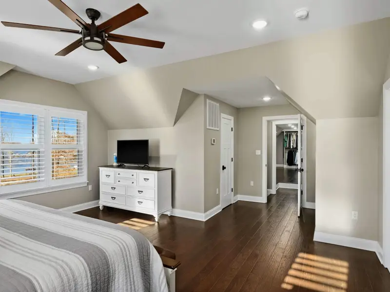 Upper Level Bedroom - Thoughtful finishes and a private bath make this an easy home base for the trip.