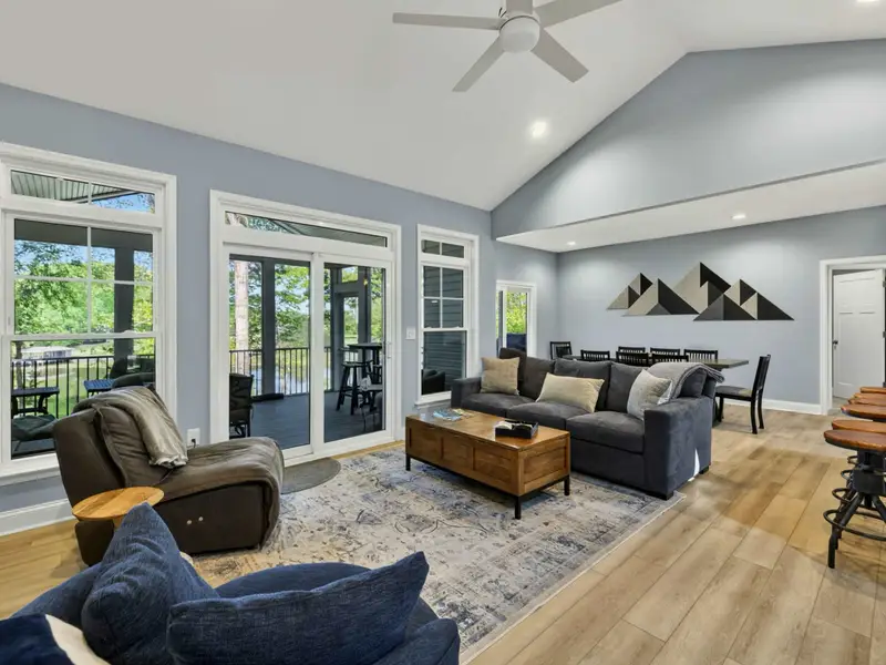 Great Room - Built-in shelves and a curated Lake Anna touch from the owners.