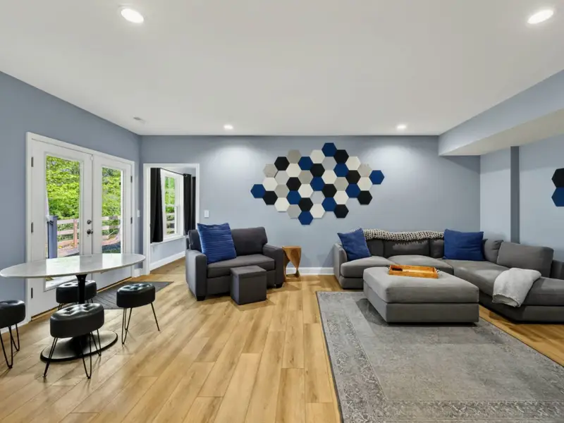 Game Room - Bright lower-level light through walkout doors.