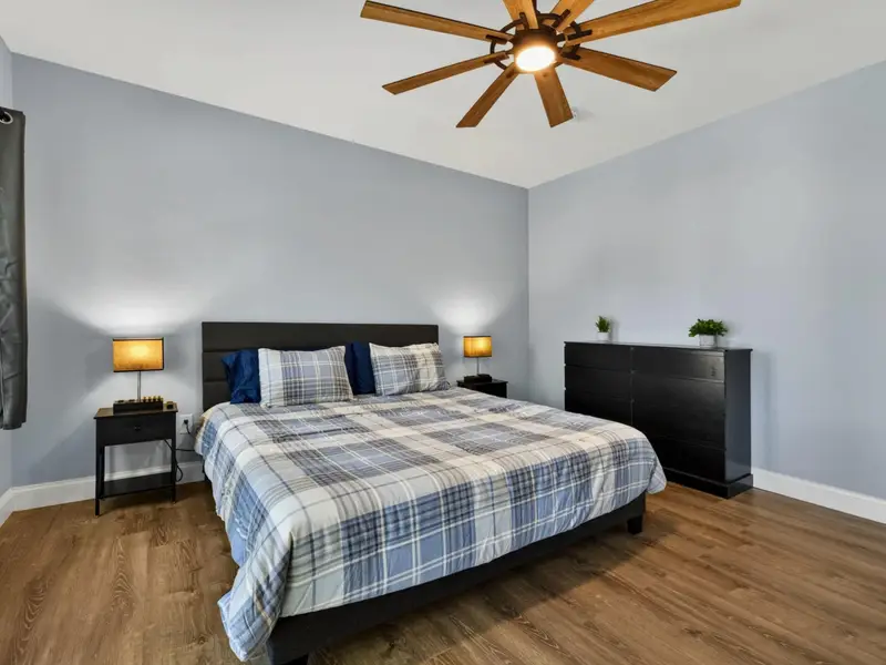 Suite 2 - Spacious primary suite on the lower level — great for two couples sharing.