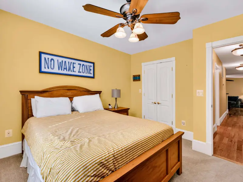 King Bedroom - Plenty of room around the bed for unpacking, with the hallway and great room just steps away.