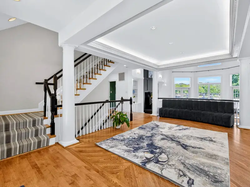 Great Room - The view from the upper landing into the open main floor.