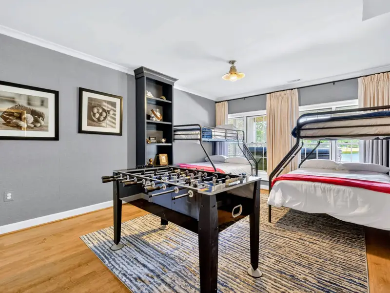 Bunk Room - The favorite room for the younger crew: bunks, foosball, and game time.