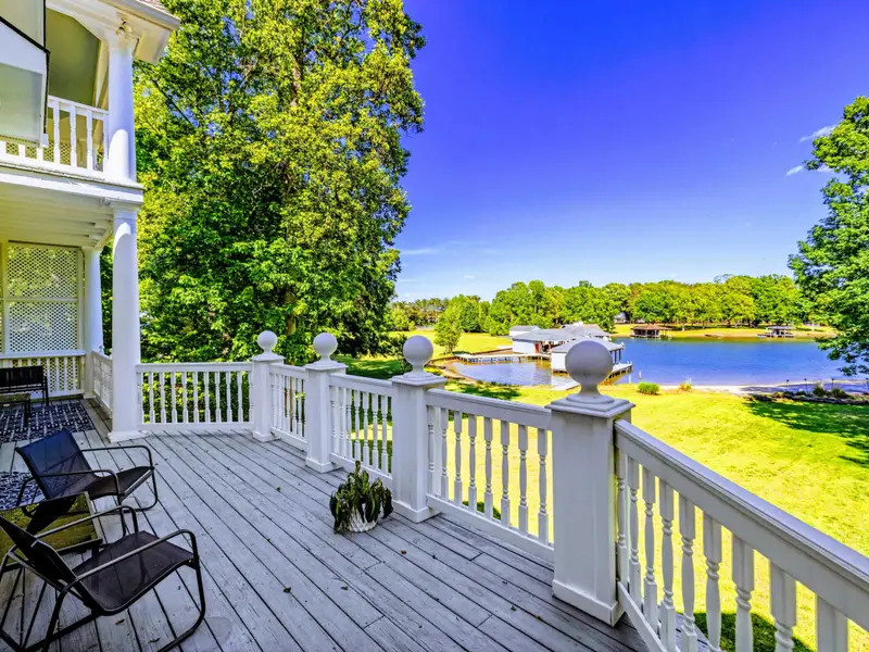 Deck - View from the deck out across the lawn to the dock.