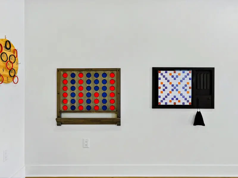 Wall Games - Giant Connect 4, oversized Scrabble, and a ring-toss board keep the friendly competition going for guests of every age.