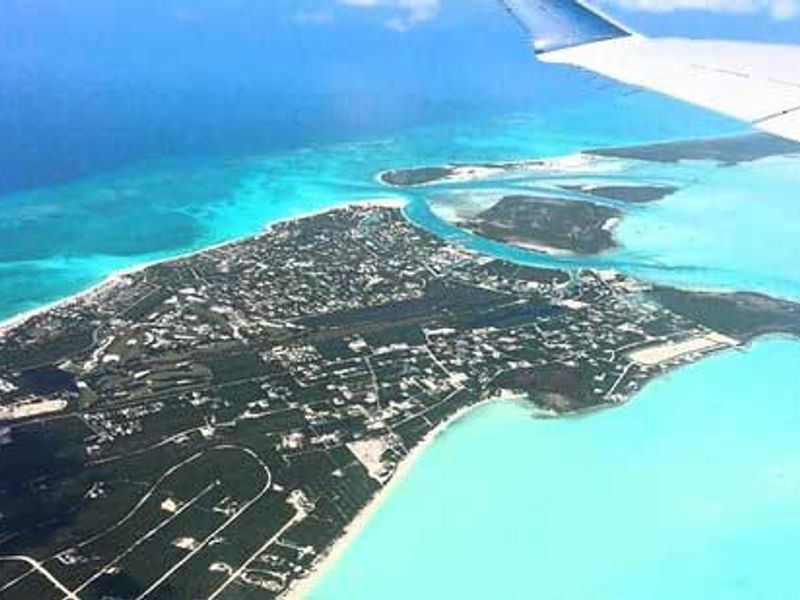 Providenciales view from a plane