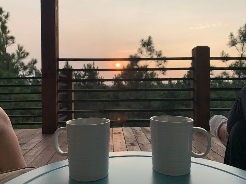 Sip your morning coffee on the back deck and watch the sunrise over the majestic mountains