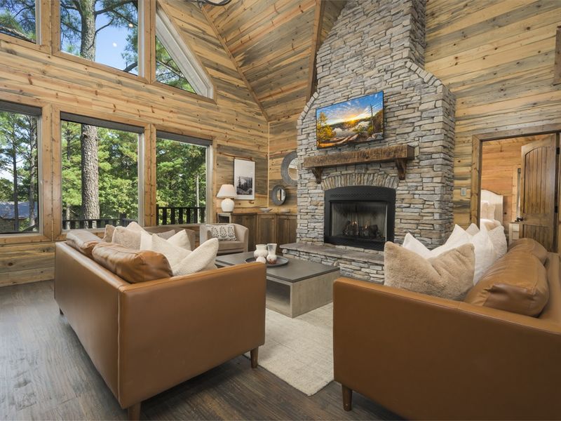 Warm moments by the grand fireplace
