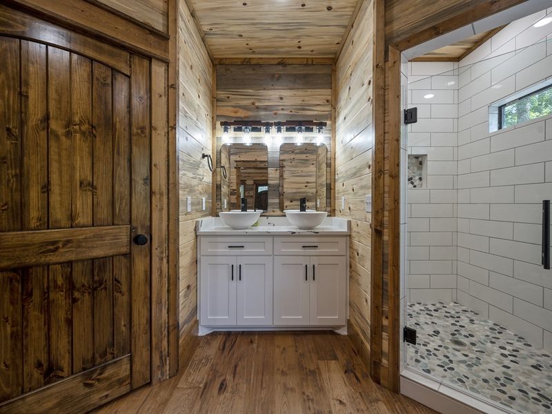 "Luxury nestled in nature — our second master suite is a harmonious haven of peace."
