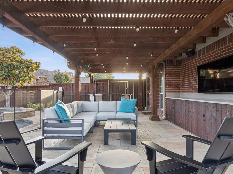 Relax in comfortable lounge chairs between dips in the pool.