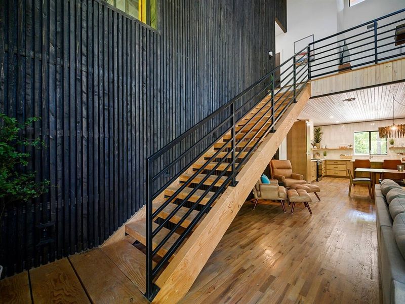 Follow the floating stairs to games, rest, and good times