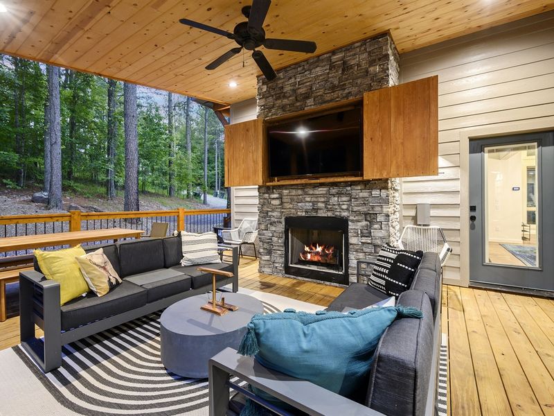 Escape to your backyard oasis, where nature meets modern comfort and tranquil moments await.