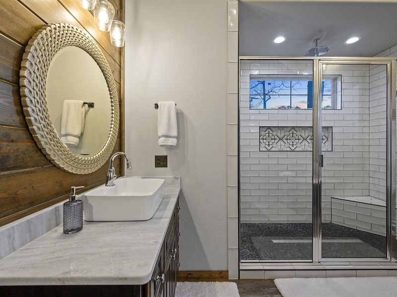 The primary bathroom