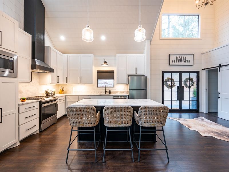 Large kitchen island with seating