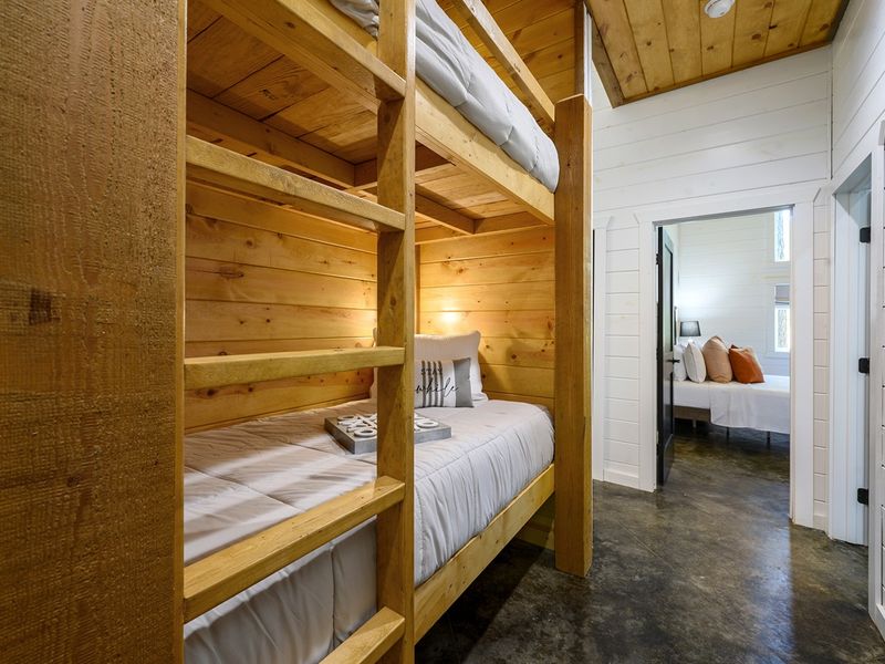 "Opt for extra sleeping space with our cozy built-in bunk beds."