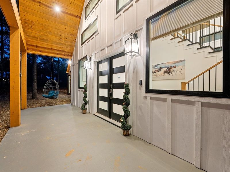Easy access to the backyard, hot tub, and hangout spaces.
