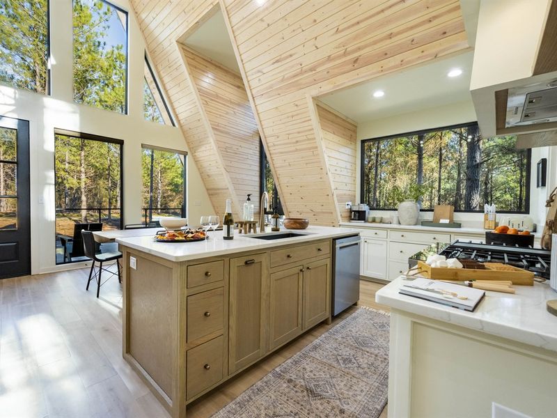 Spacious chef-style kitchen with everything you need for family meals