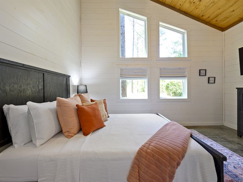 The high-end linens and extra pillows ensure a dreamy night's sleep
