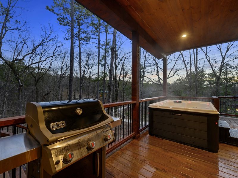 Grill out and take a dip in the hot tub